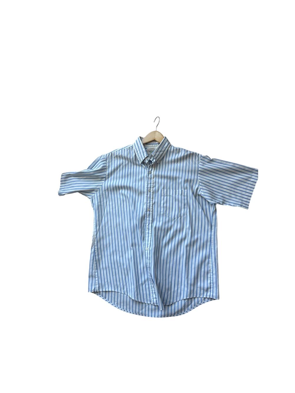 Vintage University Oxford Pin Point Oxford Shirt Men's Medium Blue Stripe